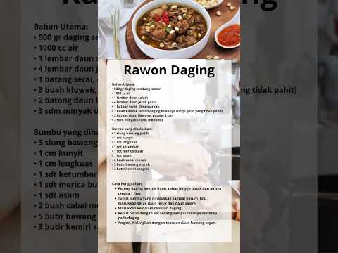 Resep Rawon Daging #shorts #resepmasakan #rawondaging