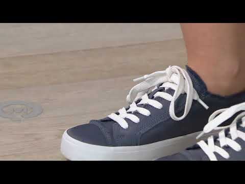 ED Ellen DeGeneres Sateen Lace-up Platform Sneakers- Dorin on QVC