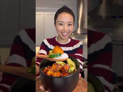Gochujang glazed salmon rice bowl