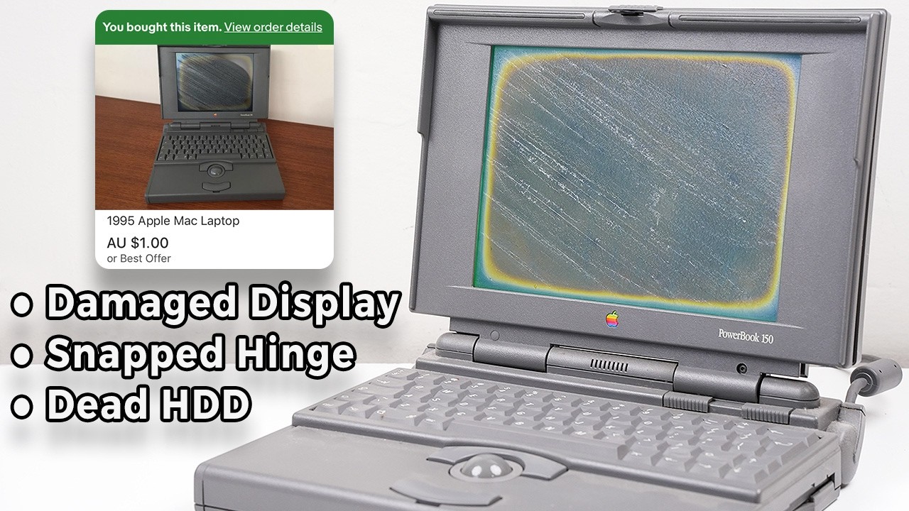 Restoring a $1 Vintage Apple PowerBook 150 that’s falling apart.