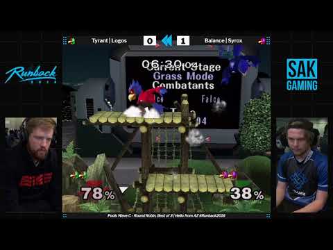 Runback 2018 Pools - Tyrant|Logos (Green Falco) vs BAL|Syrox (Red Falco)