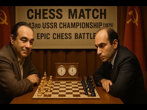 David Bronstein vs Mikhail Tal. Ch URS Yerevan (Armenia) 1975.