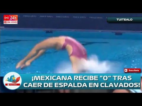La clavadista mexicana Aranza Vázquez recibe 0 de calificación tras caer de espalda en Paris 2024