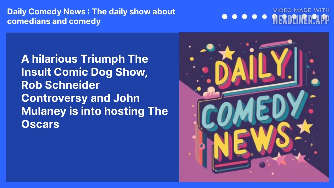 A hilarious Triumph The Insult Comic Dog Show, Rob Schneider Controversy and John Mulaney is into hosting The Oscars