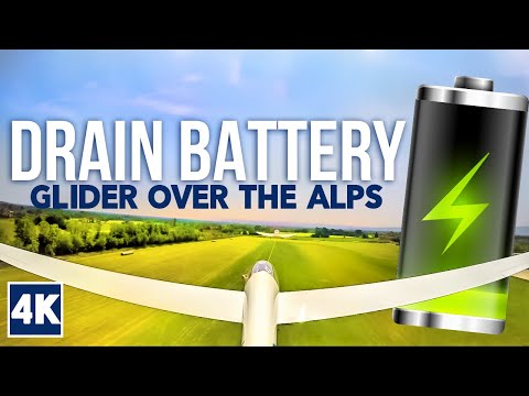 🔋 LONG VIDEO TO DRAIN BATTERY 🔋 Glider over the Alps in 4K Ultra HD Video