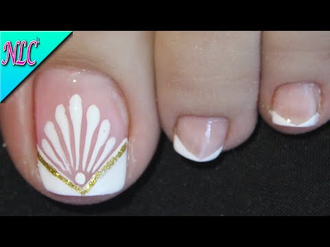 DISEÑO DE UÑAS PARA PIES NOVIA Y FRANCÉS PARA PRINCIPIANTES – FRENCH NAIL ART – NLC