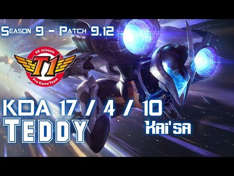 SKT T1 Teddy KAI'SA vs EZREAL ADC - Patch 9.12 KR Ranked