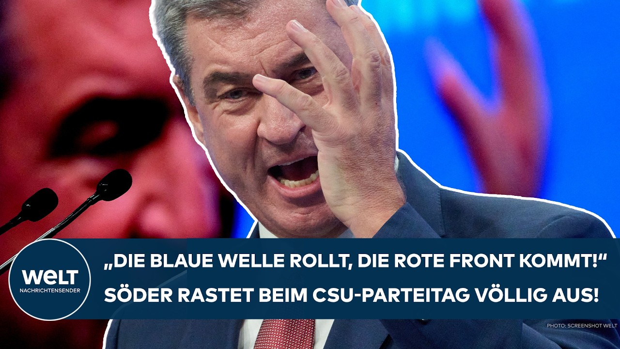 CSU-PARTEITAG: "Wir müssen alle den Hintern hochkriegen" - Söder rastet komplett aus!