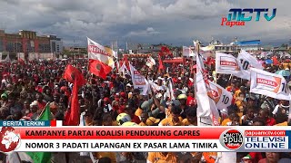 Kampanye Partai Koalisi Pendukung Capres Nomor 3 Padati Lapangan Ex Pasar Lama Timika