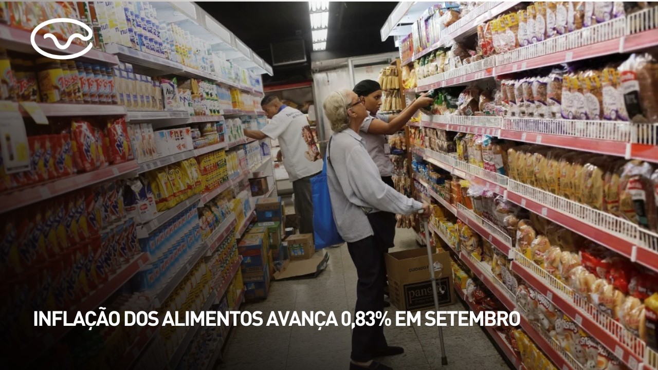 Inflação dos alimentos avança 0,83% em setembro