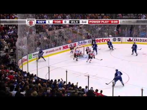 Flames @ Maple Leafs - Mikhail Grabovski Scores In Final Minute - 110115