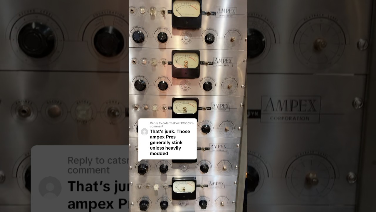 AMPEX NOT JUNK! #musicproduction #audioengineer #recordingstudio #lespaul #vintage