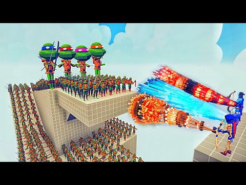 100x NINJA TURTLES +4x GIANT vs EVERY GOD - Totally Accurate Battle Simulator TABS