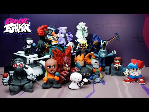 All Friday Night Funkin' Sculptures on Stage  - Friday Night Funkin' Room