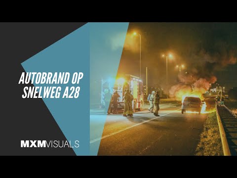 AUTO VLIEGT IN BRAND OP A28 IN AMERSFOORT | MxM Visuals