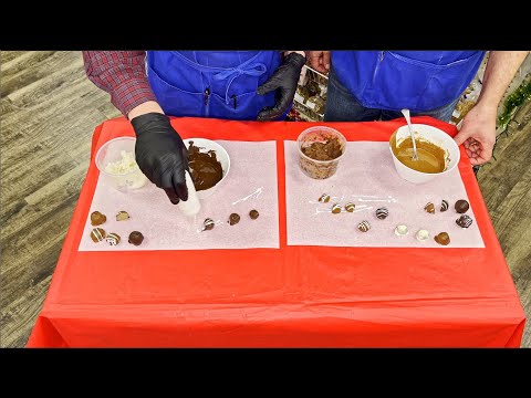 How To Make Homemade Chocolate Candies Using Candy Centers!