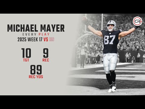 Michael Mayer Week 17 Highlights | Every Target and Catch vs Giants