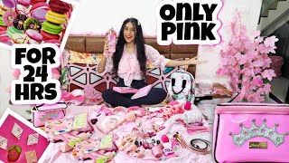Using only *PINK* things for 24 hours!!!💗 | Riya's Amazing World