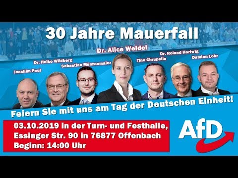 30 Jahre Mauerfall - Feiern Sie mit uns am 03.10.2019!