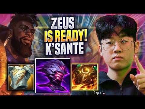 ZEUS IS READY FOR K'SANTE! - T1 Zeus Plays K'sante TOP vs Nasus! | Preseason 2023