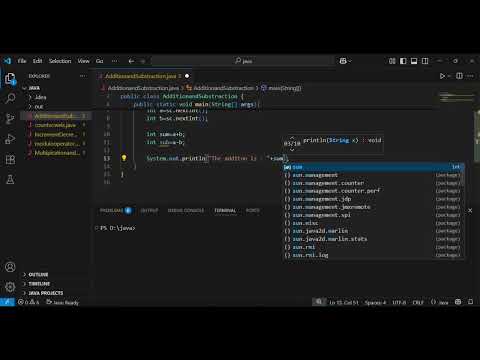 Java Program To Add And Subtract Two Numbers Basic Java For Beginners