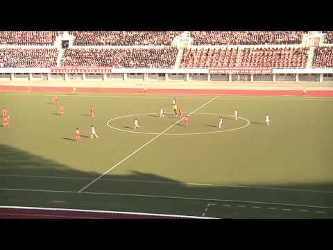 A friendly football match: Mongolia - North Korea