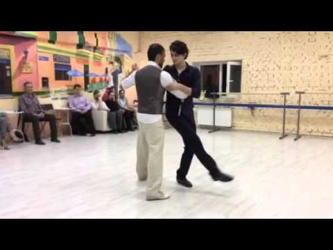 San Fede and Otar dancing Biaggi, queer Milonga, St.Petersburg, 19.12.2015