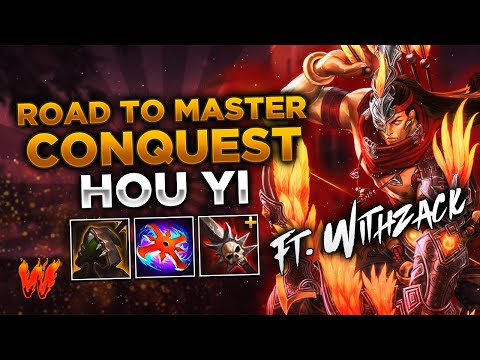 HOU YI, EL POTENCIAL DE LOS ADCS NO FALLA ft. WithZack - Warchi - Smite Road to Master Conquest