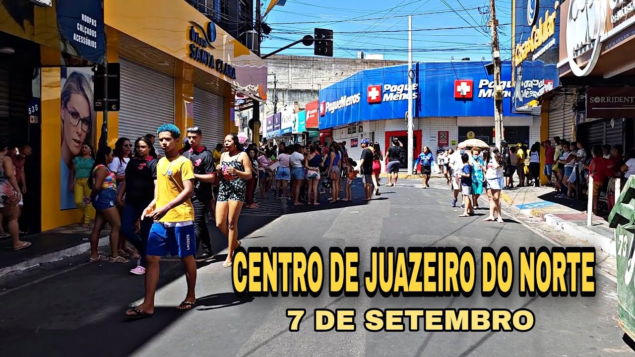 Veja a Rua: São Pedro no dia 7 de Setembro em Juazeiro do Norte Ceará, Brasil.