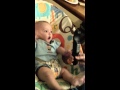Silly Baby Boy goes crazy over a remote control ...