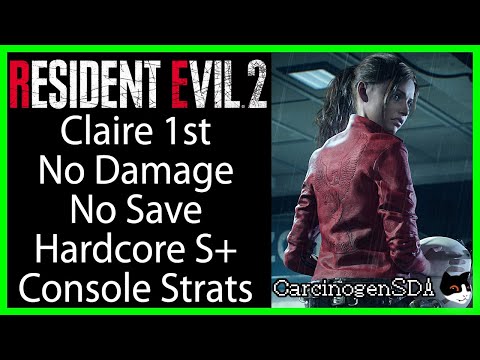 Resident Evil 2 Remake (PC) - Claire 1st (Claire A) No Damage, No Save, CONSOLE STRATS (Hardcore S+)