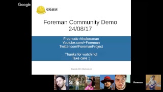 Foreman Community Demo - 24th August