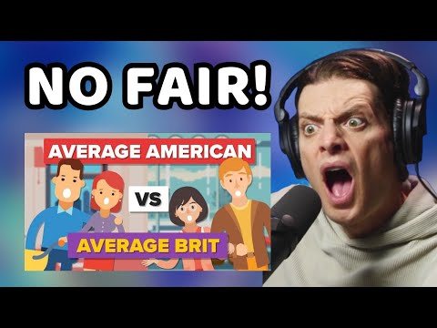 American Reacts to Average American vs Average British Person