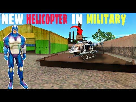 New helicopter in military base in rope hero vice town || rope hero || rope hero vice town game