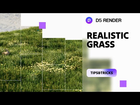 How to render realistic grass/lawn using the D5 Scatter tool