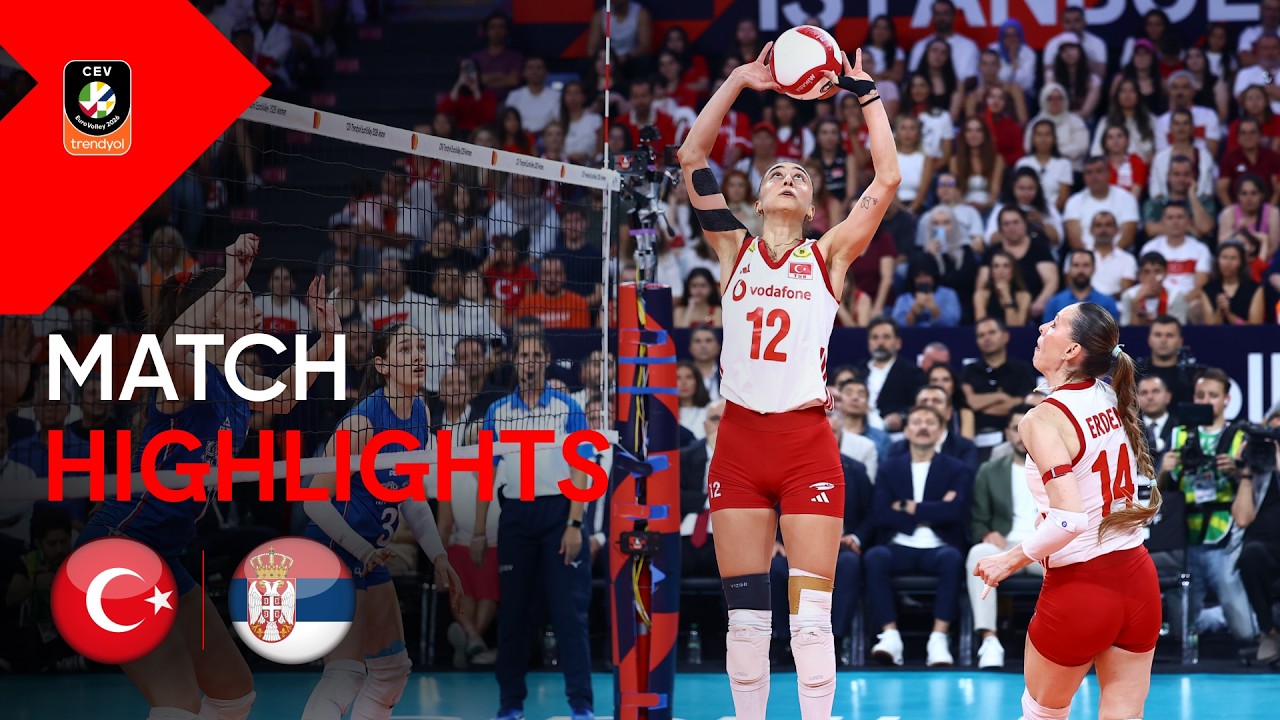 Highlights | Türkiye vs. Serbia | CEV Trendyol EuroVolley 2026 | Women | Semi-Final