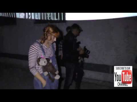 Maria Sharapova dressed as Pippi Longstocking outside the Just Jared Halloween Party at Tenants of t