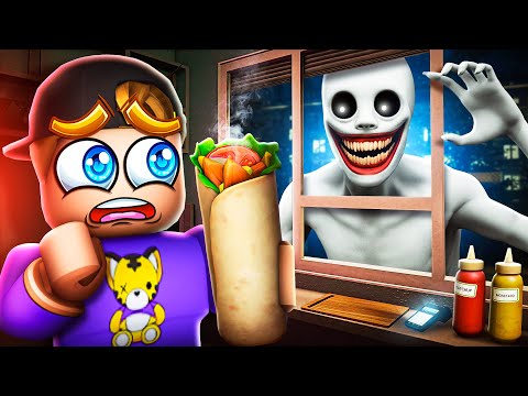I Worked The NIGHT SHIFT In ROBLOX SCARY SHAWARMA KIOSK!