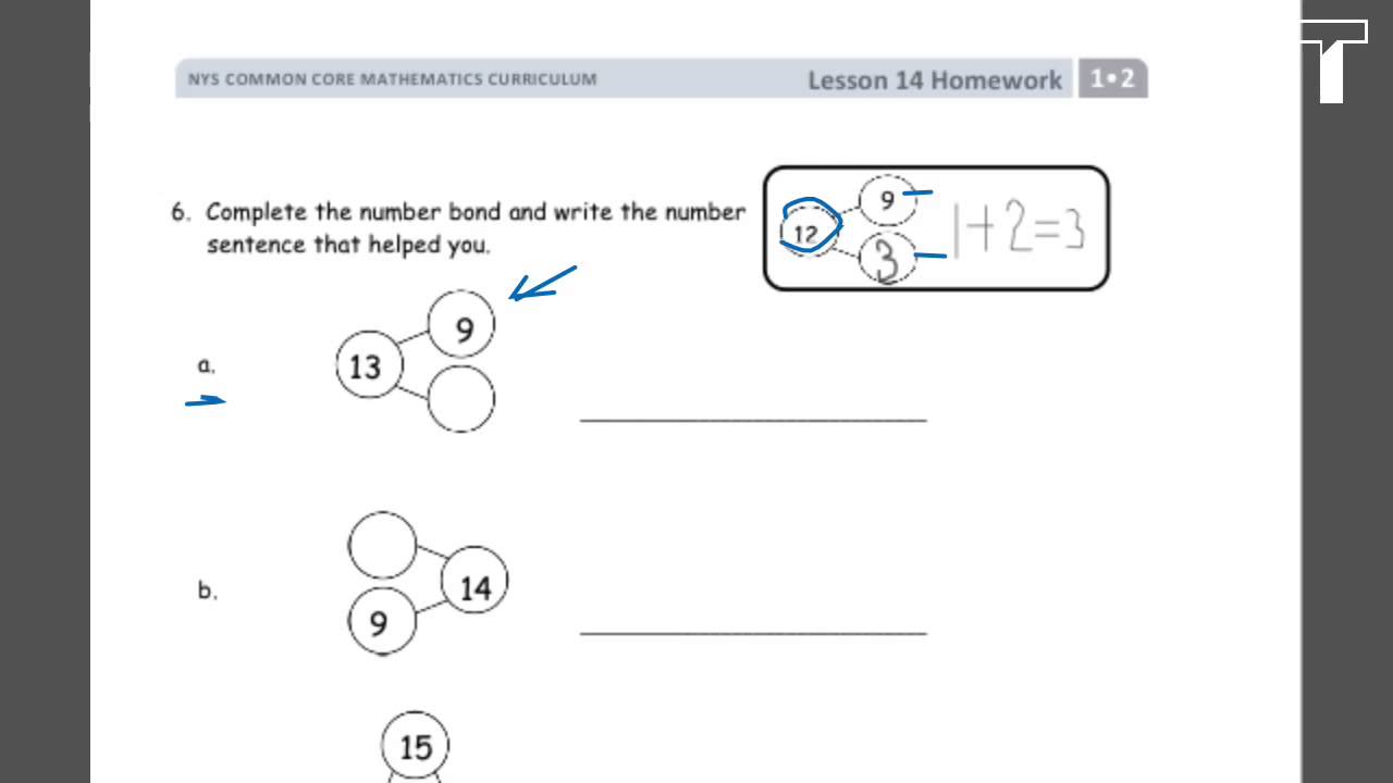 Grade 1 Module 2 Lesson 14 HW pg2
