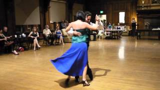 Fernanda Ghi y Guillermo Merlo dancing to tango vals "Palomita Blanca"