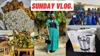 HOW TO MAKE OFADA STEW| SUNDAY VLOG| SCHOOL EVENT| MARKET VLOG| BUYING ORANGE SQUEEZER.