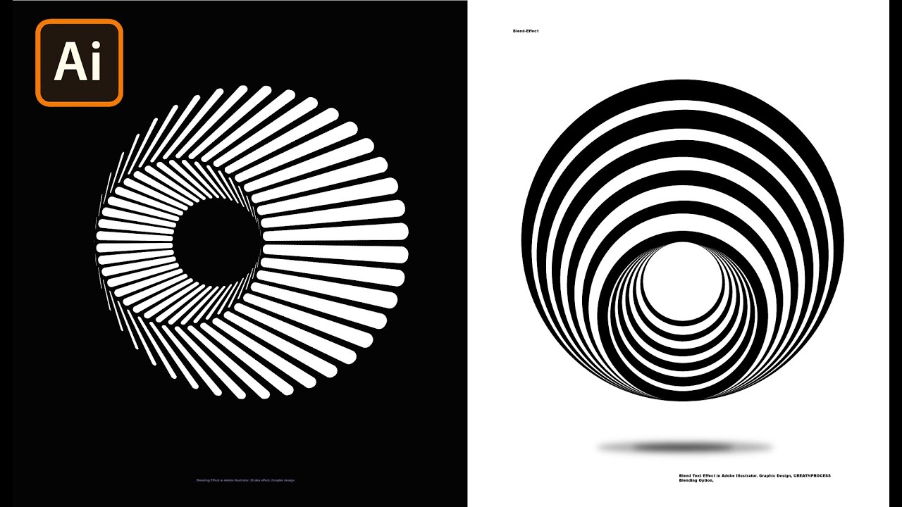 Blend Abstract Design in Adobe Illustrator | Blend Effect, Specified Steps | Graphic Design