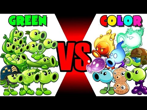 Team GREEN PEA vs COLOR PEA Battlez - Who Will Win? - Pvz 2 Team Plant vs Team Plant
