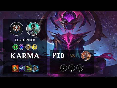Karma Mid vs Qiyana - BR Challenger Patch 11.8