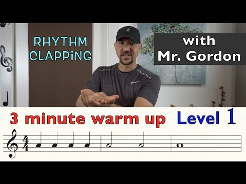 HOW TO READ MUSIC - LEVEL 1 - The Basics - 3 minute Rhythm Clapping with Mr. Gordon