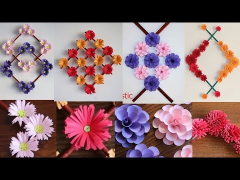 5 Beautiful Paper Flower Wall Decorations - DIY Wall Decor - Paper Craft
