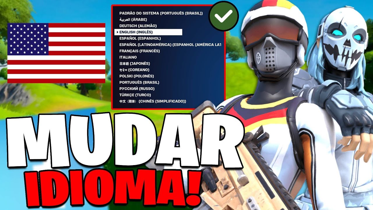 Como Mudar IDIOMA no FORTNITE! - Aprenda a Mudar a Língua do Seu Fortnite!