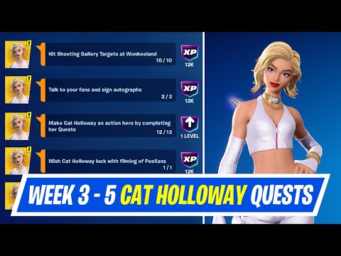 Fortnite Complete Cat Holloway Quests - Make Cat Holloway an action hero by completing her Quests