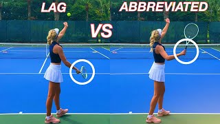 Lag or Abbreviate the Tennis Serve Backswing feat WTA Pro @TennisWithEma