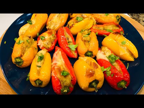 STUFFED SWEET PEPPERS WITH CURRIED POTATOES | EASY SNACK RECIPE | Vegetarian Recipe